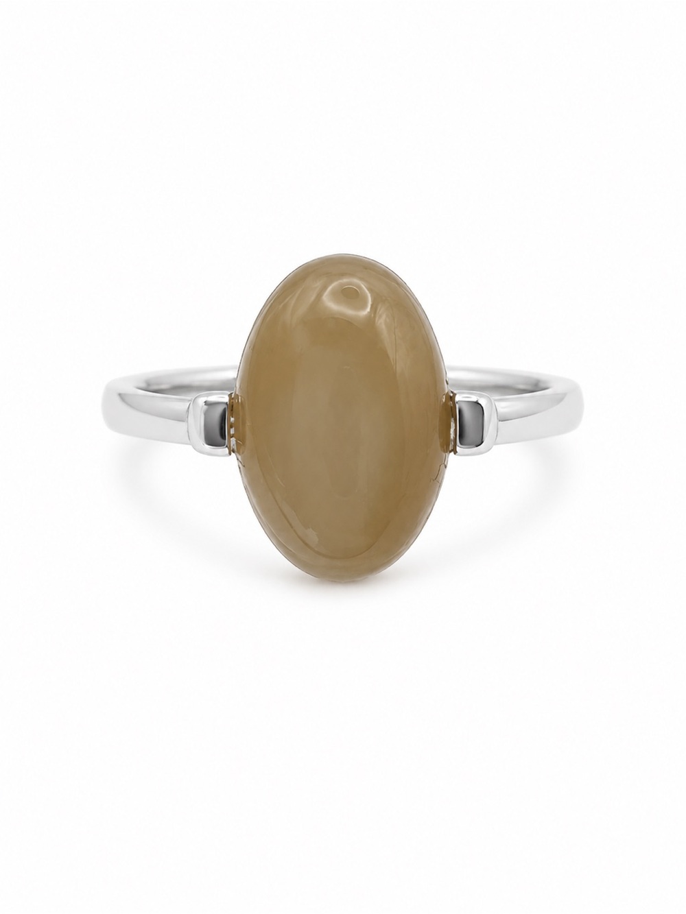 Yellow Jade Oval Ring (#R70)